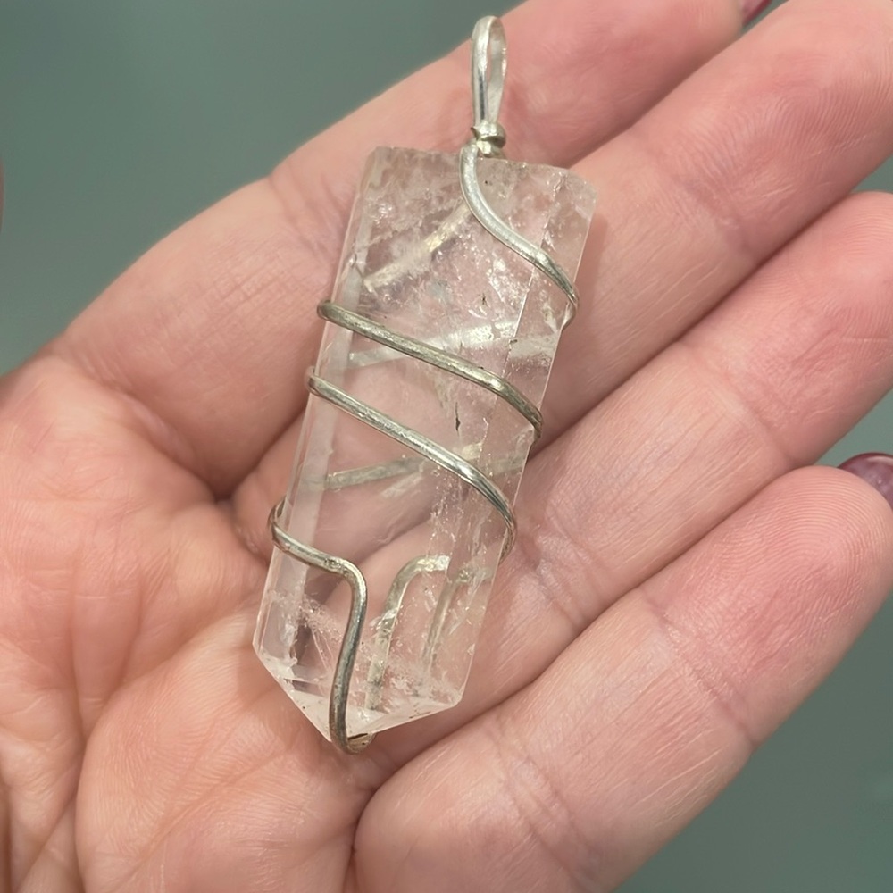 Clear Quartz Crystal Pendant